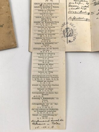 Bayern,  Militärpaß mit Hülleeines Angehörigen im 2. bayrischen Ulanen Regiment. Ausgebildet mit Stahlrohrlanze und Karabiner 98. Ostfeldzug, am 12.2.1919 aus dem Heere entlassen  nach Harthausen, Bezirkskommando Neustadt / Haardt.