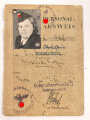 Luftwaffe Personalausweis einer Oberhelferin im Luftgaukommando II Nachrichtenführer, datiert 1942, stark gebraucht, alle Seiten lose