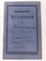 Reichsmarine Militärpaß, eingetreten 1924 bei 7. Kompanie Schiffstammdivision der Ostsee. Schießauszeichnung für Gewehr Stufe 1,
