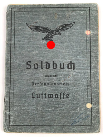 Soldbuch Luftwaffe, ausgestellt 25.8.1939 bei...