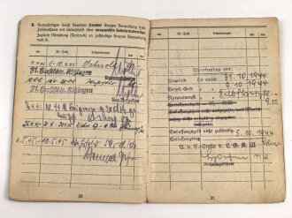 Soldbuch Luftwaffe, ausgestellt 25.8.1939 bei Stabskompanie Luftpark Eschwege.
