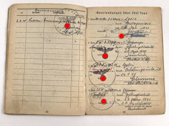 Soldbuch Luftwaffe, ausgestellt 25.8.1939 bei Stabskompanie Luftpark Eschwege.