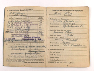 Soldbuch Luftwaffe, ausgestellt 25.8.1939 bei Stabskompanie Luftpark Eschwege.