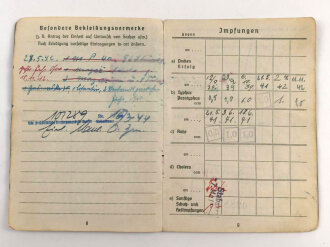 Soldbuch Luftwaffe, ausgestellt 25.8.1939 bei Stabskompanie Luftpark Eschwege.