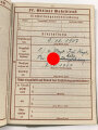 Wehrpaß Heer  in Kunstlederhülle, eingestellt am 9.10.1907 bei Infanterie Regiment 67. Im 1. Weltkrieg bei diversen Infanterieeinheiten, von 1939 bis 1945 beim Verpflegungs Magazin Potsdam.  Letzter Dienstgard Stabsintendant der Reserve.