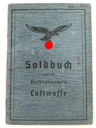 Soldbuch Luftwaffe, ausgestellt am 18.1.1945 bei Flakersatzabteilung 45 Rottweil.