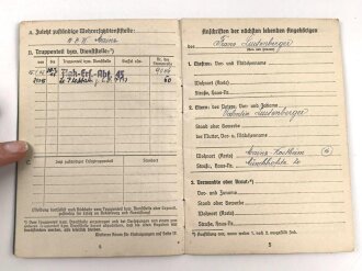 Soldbuch Luftwaffe, ausgestellt am 18.1.1945 bei Flakersatzabteilung 45 Rottweil.