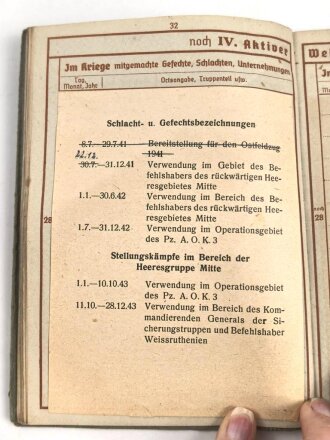 Wehrpaß Heer, eingestellt am 5.2.1941 bei leichte Artillerie Ersatz Abteilung 15 Frankfurt Bonames.