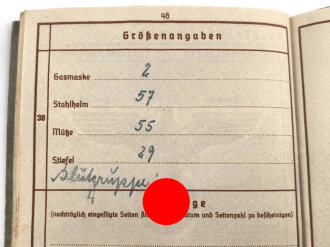 Wehrpaß Heer, eingestellt am 10.2.41 bei Infanterie Ersatz Btl. 342 Bayreuth.