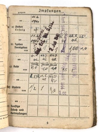 Soldbuch eines Infanteristen.