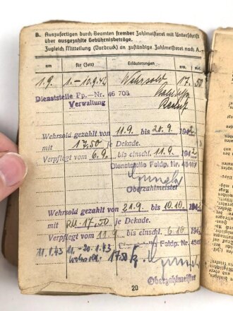 Soldbuch eines Infanteristen.