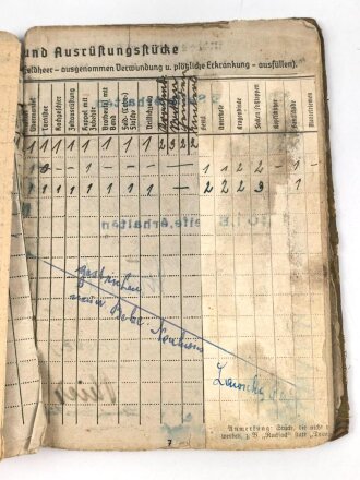 Soldbuch eines Infanteristen.