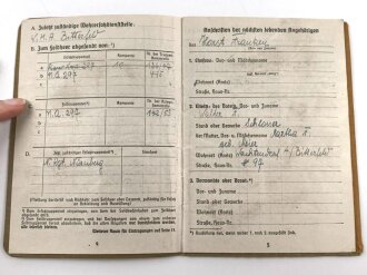 Soldbuch Heer,  Zweitschrift ausgestellt 12.3.1945 bei Nachrichten Abteilung  297.