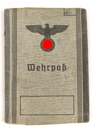 Wehrpaß Luftwaffe,  eingestellt am 15.10.40 bei Flak Ersatz Abteilung 38 Linz.