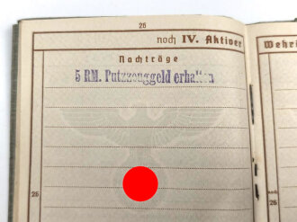 Wehrpaß Heer, eingestellt am 9.9.1941 bei Schützen Ersatz Btl. 5 Stettin.