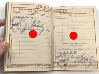 Wehrpaß Heer, eingestellt am 9.9.1941 bei Schützen Ersatz Btl. 5 Stettin.