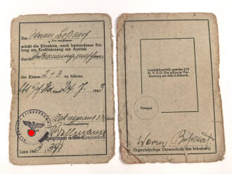 Wehrmacht-Führerschein für einen...