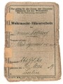 Wehrmacht-Führerschein für einen Angehörigen des I./Flakregt.33, datiert 1943, stark gebraucht
