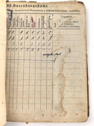 Soldbuch Heer, ausgestellt am 9.10.1939 bei Artillerie Regiment 212.