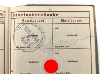 Wehrpaß Heer, ausgestellt am 11.4.1938.