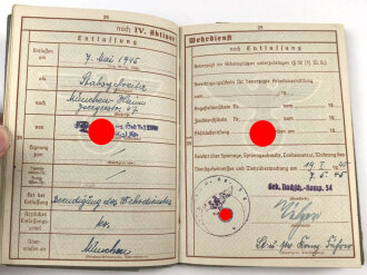 Wehrpaß Heer, ausgestellt am 11.4.1938.