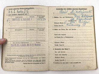 Soldbuch Heer, ausgestellt am 17.2.1945 bei Bau - Pionier Ersatz und Ausbildungs Btl. 4.