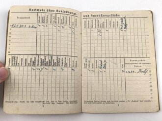 Soldbuch Heer, ausgestellt am 17.2.1945 bei Bau - Pionier Ersatz und Ausbildungs Btl. 4.
