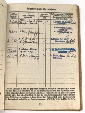Soldbuch Kriegsmarine, ausgestellt am 1.8.1941 bei Flugmeldereserve Kompanie Gotenhafen.