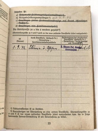 Soldbuch Kriegsmarine, ausgestellt am 1.8.1941 bei Flugmeldereserve Kompanie Gotenhafen.