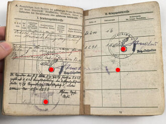 Soldbuch Luftwaffe, ausgestellt am 20.2.1940 bei Flughafen Betriebsstoff Kolonne 4.
