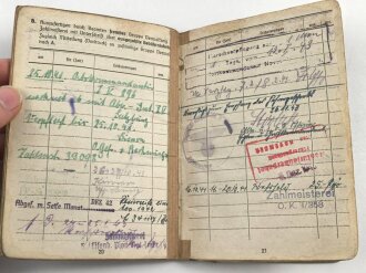 Soldbuch Luftwaffe, ausgestellt am 20.2.1940 bei Flughafen Betriebsstoff Kolonne 4.