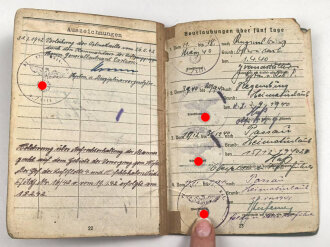 Soldbuch Luftwaffe, ausgestellt am 20.2.1940 bei Flughafen Betriebsstoff Kolonne 4.