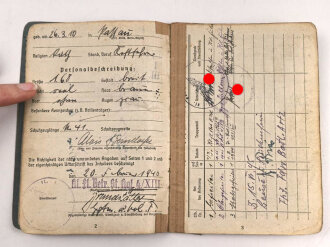 Soldbuch Luftwaffe, ausgestellt am 20.2.1940 bei Flughafen Betriebsstoff Kolonne 4.