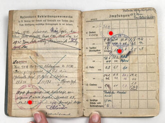 Soldbuch Luftwaffe, ausgestellt am 20.2.1940 bei Flughafen Betriebsstoff Kolonne 4.