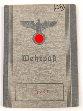 Wehrpaß Heer, eingestellt am 14.4.42 bei Gebirgsjäger Ersatz Btl. 100 Bad Reichenhall.