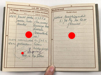 Wehrpaß Heer, eingestellt am 14.4.42 bei Gebirgsjäger Ersatz Btl. 100 Bad Reichenhall.