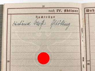 Wehrpaß Heer, eingestellt am 14.4.42 bei Gebirgsjäger Ersatz Btl. 100 Bad Reichenhall.