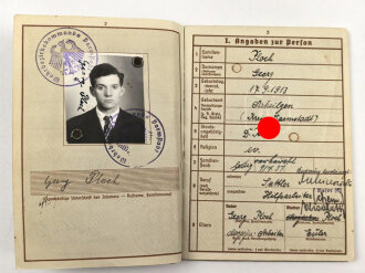 Wehrpaß Heer, eingestellt am 5.9.38 bei Infanterie Regiment 115.