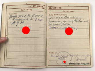 Wehrpaß Heer, eingestellt am 5.9.38 bei Infanterie Regiment 115.