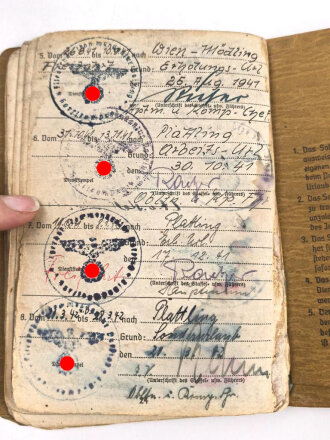 Luftwaffe, Wehrpaß und Soldbuch  in Hülle