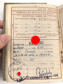Wehrpaß Heer, Zweitschrift. Eingestellt am 26.8.39 bei Feld Artillerie Regiment 4.