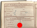 Wehrpaß Heer, Zweitschrift. Eingestellt am 26.8.39 bei Feld Artillerie Regiment 4.