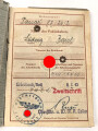 Wehrpaß Heer, Zweitschrift. Eingestellt am 26.8.39 bei Feld Artillerie Regiment 4.