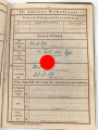 Wehrpaß Heer, Zweitschrift. Eingestellt am 26.8.39 bei Feld Artillerie Regiment 4.