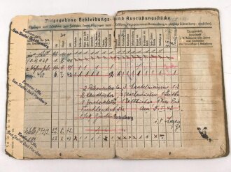 Soldbuch Heer, ausgestellt im Felde am 13.11.1942 bei Grenadier Regiment 422.