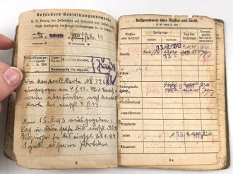 Soldbuch Heer, ausgestellt im Felde am 13.11.1942 bei Grenadier Regiment 422.
