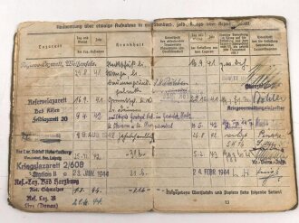 Soldbuch Heer, ausgestellt im Felde am 13.11.1942 bei Grenadier Regiment 422.