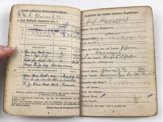 Soldbuch Heer, ausgestellt am 29.7.1943 bei Grenadier Ersatz Btl. 444
