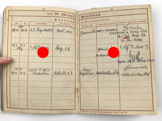 Wehrpaß Heer, eingestellt am 26.8.35 bei Ergänzungs Batl. 35 Nürnberg.