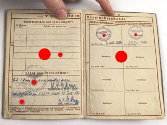 Wehrpaß Heer, eingestellt am 26.8.35 bei Ergänzungs Batl. 35 Nürnberg.